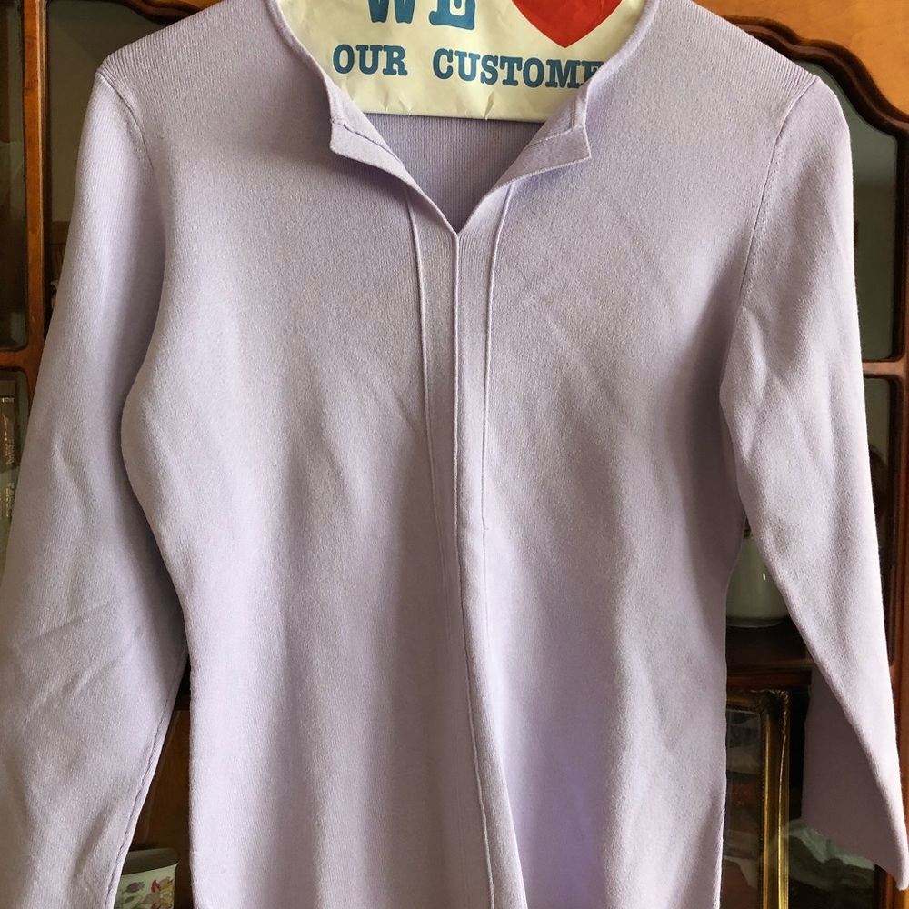 LOFT 3/4 sleeves lilac sweater top